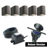 Techmar Garden Lighting UK Outdoor Lights Low Voltage DIY 5 Light Gilvus Deluxe Bundle