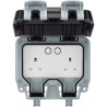 Outdoor Garden Lighting UK  DIY Accessories - BG 2Gang IP65 WP22 WIFI Smart switch socket