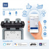 Outdoor Garden Lighting UK  DIY Accessories - BG 2Gang IP65 WP22 WIFI Smart switch socket 7