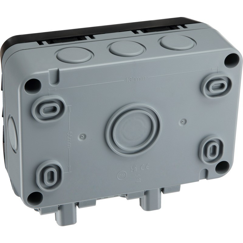 Outdoor Garden Lighting UK  DIY Accessories - BG 2Gang IP65 WP22 WIFI Smart switch socket 4