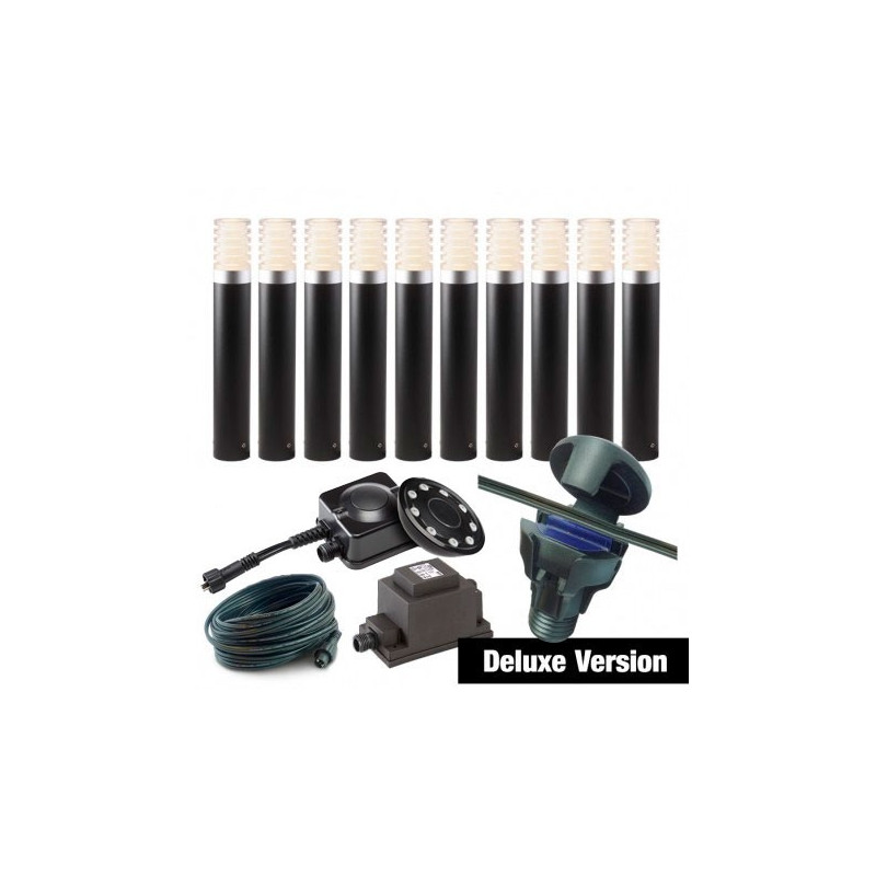Techmar Garden Lighting UK Outdoor Lights Low Voltage DIY 10 Light Arco 40 Deluxe Bundle + remote