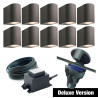Techmar Garden Lighting UK Outdoor Lights Low Voltage DIY 10 Light Gilvus Deluxe Bundle