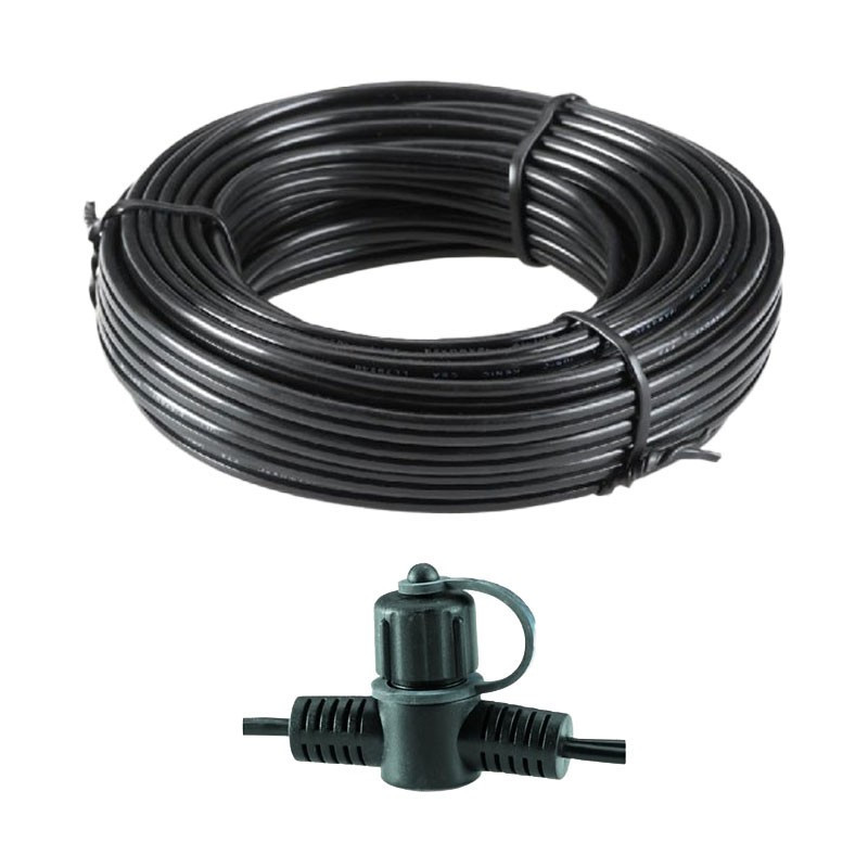 Techmar Garden Lighting UK Outdoor Lights Low Voltage 15m Main Cable SPT-1 With 6 Connectors 2