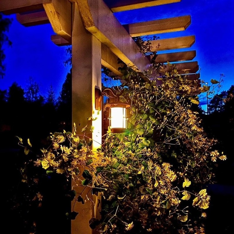Techmar Garden Lighting UK Outdoor Lights Callisto Rustic 1.5w LED Hanging Wall Light 4