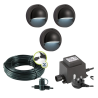 Techmar Garden Lighting UK Outdoor Lights Low Voltage Deimos Garden Outdoor Wall Light Bundle - 3 Light Kit. 2