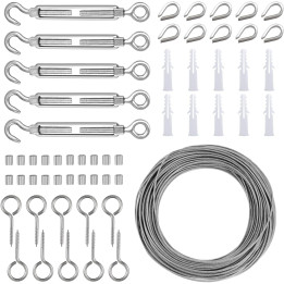 Garden Lighting UK Outdoor Lights Low Voltage Festoon 30m Wire Support Kit 1