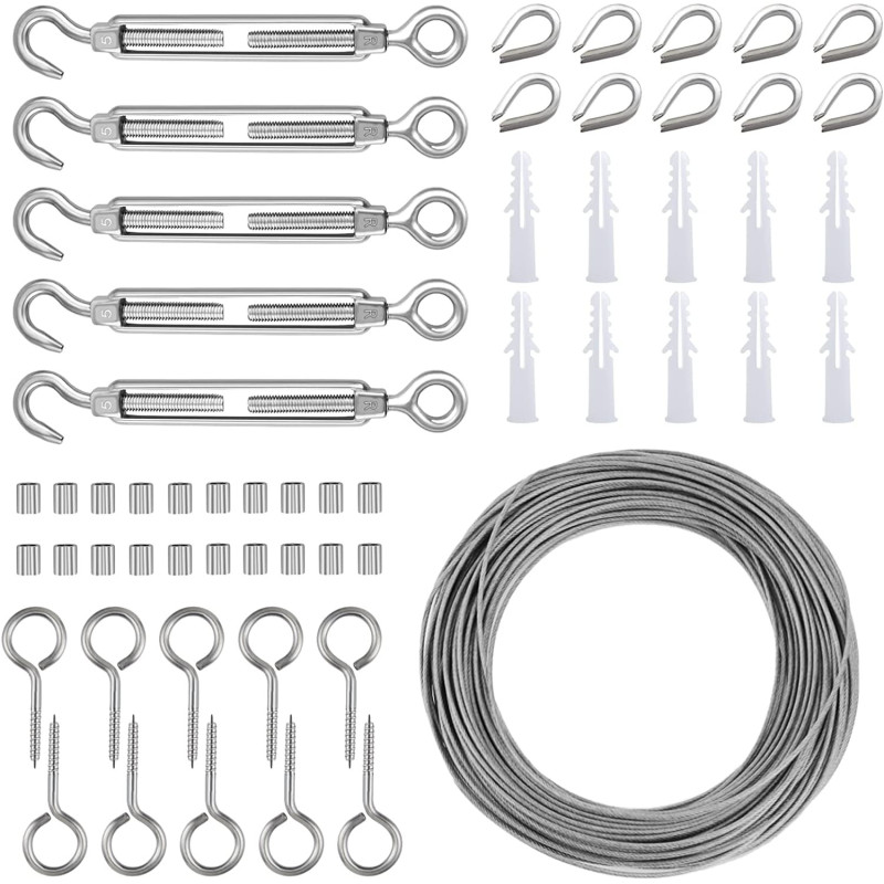 Garden Lighting UK Outdoor Lights Low Voltage Festoon 30m Wire Support Kit 1