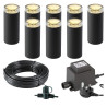 Techmar Linum 12V Plug & Play Garden Lights Bundle - 8 Light Kit 1