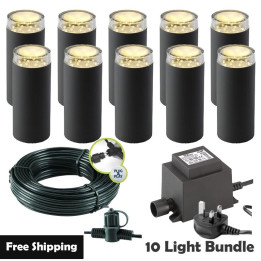 Techmar Linum 12V Plug & Play Garden Lights Bundle - 10 Light Kit