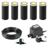 Techmar Linum 12V Plug & Play Garden Lights Bundle - 5 Light Kit
