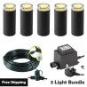 Techmar Linum 12V Plug & Play Garden Lights Bundle - 5 Light Kit