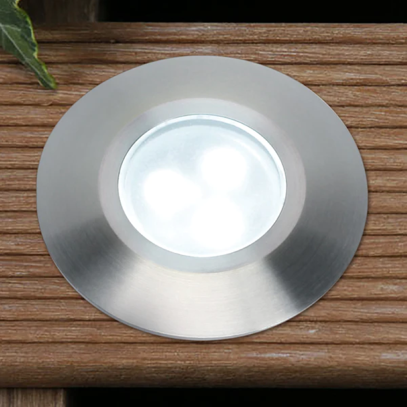 Techmar Garden Lighting UK Outdoor Lights Low Voltage Alpha 12V White LED Decking Light. 1