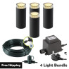 Techmar Linum 12V Plug & Play Garden Lights Bundle - 4 Light Kit