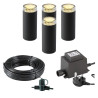 Techmar Linum 12V Plug & Play Garden Lights Bundle - 4 Light Kit 1