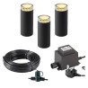 Techmar Linum 12V Plug & Play Garden Lights Bundle - 3 Light Kit 1