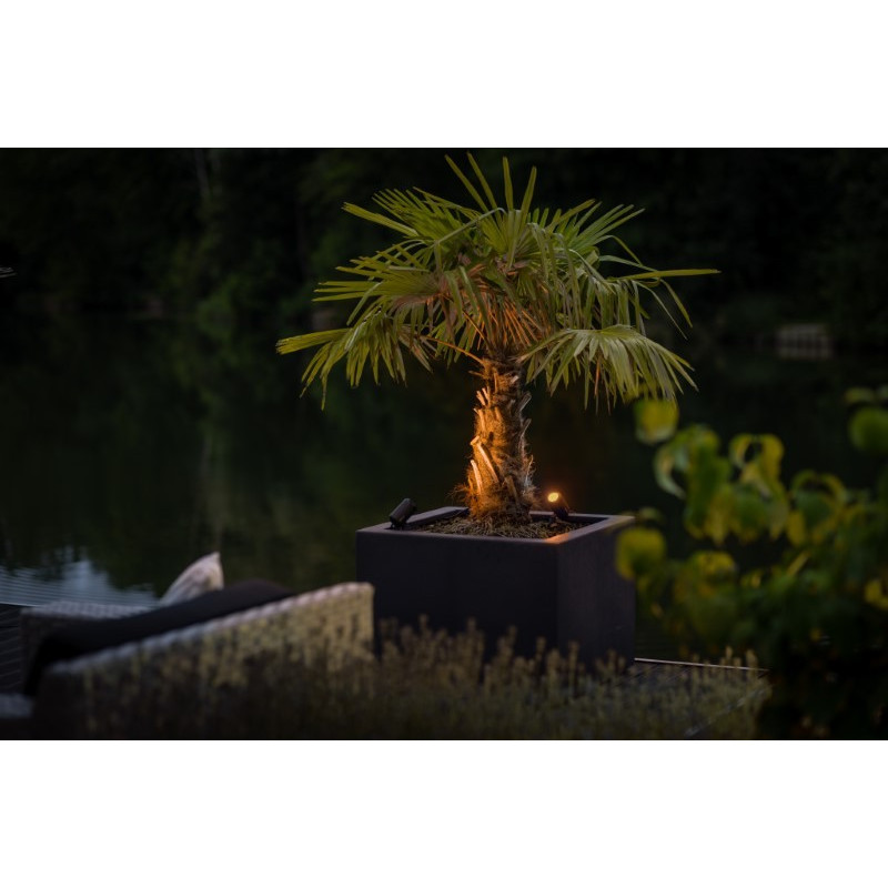 UK Outdoor Low Voltage Garden Lighting Lightpro 12V Low Voltage Castor Smart 5W IP44 Spotlight ORANGE 2