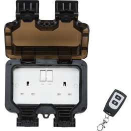 Knightsbridge Remote Controlled IP66 13A 2G Outdoor Socket