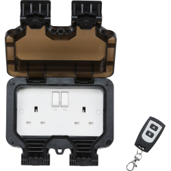 Knightsbridge Remote Controlled IP66 13A 2G Outdoor Socket