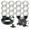 Techmar Garden Lighting UK Outdoor Lights Low Voltage Alpha 12V Plug & Play Garden Deck Light Bundle - 12 Light Kit. 4