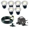 Techmar Garden Lighting UK Outdoor Lights Low Voltage Alpha 12V Plug & Play Garden Deck Light Bundle - 6 Light Kit. 5