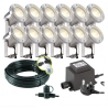 Techmar Garden Lighting UK Outdoor Lights Low Voltage Catalpa Garden Spotlights Bundle - 12 Light Kit. 3