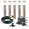 Techmar Garden Lighting UK Outdoor Lights Low Voltage Albus 12V Plug & Play Garden Lights Bundle - 5 Light Kit. 3