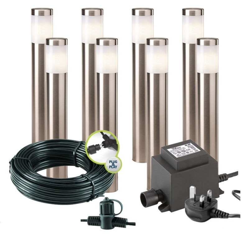 Techmar Garden Lighting UK Outdoor Lights Low Voltage Albus 12V Plug & Play Garden Lights Bundle - 8 Light Kit. 2