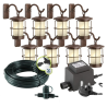 Techmar Garden Lighting UK Outdoor Lights Low Voltage Callisto Garden Wall Light Bundle -  8 Light Kit. 4