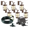 Techmar Garden Lighting UK Outdoor Lights Low Voltage Callisto Garden Wall Light Bundle - 6 Light Kit. 4