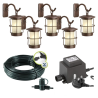 Techmar Garden Lighting UK Outdoor Lights Low Voltage Callisto Garden Wall Light Bundle - 5 Light Kit. 4