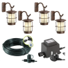 Techmar Garden Lighting UK Outdoor Lights Low Voltage Callisto Garden Wall Light Bundle - 4 Light Kit. 4
