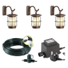Techmar Garden Lighting UK Outdoor Lights Low Voltage Callisto Garden Wall Light Bundle - 3 Light Kit. 4