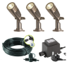 Techmar Minus Plug & Play LED Garden Spotlight Bundle - 3 Light Kit