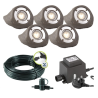 Techmar Garden Lighting UK Outdoor Lights Low Voltage Lapis LED Waterproof Rock Light Bundle - 5 Light Kit. 4