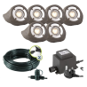Techmar Garden Lighting UK Outdoor Lights Low Voltage Lapis LED Waterproof Rock Light Bundle - 6 Light Kit. 4