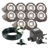 Techmar Garden Lighting UK Outdoor Lights Low Voltage Lapis LED Waterproof Rock Light Bundle - 10 Light Kit. 4