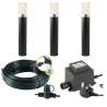 Techmar Garden Lighting UK Outdoor Lights Low Voltage Arco 40 LED Garden Post Light Bundles - 3 Light Kit. 3