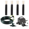 Techmar Garden Lighting UK Outdoor Lights Low Voltage Arco 40 LED Garden Post Light Bundles - 4 Light Kit. 3
