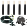 Techmar Garden Lighting UK Outdoor Lights Low Voltage Arco 40 LED Garden Post Light Bundles - 5 Light Kit. 3