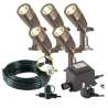 Techmar Minus Plug & Play LED Garden Spotlight Bundle - 5 Light Kit