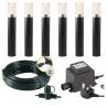 Techmar Garden Lighting UK Outdoor Lights Low Voltage Arco 40 LED Garden Post Light Bundles - 6 Light Kit. 3