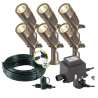 Techmar Minus Plug & Play LED Garden Spotlight Bundle - 6 Light Kit
