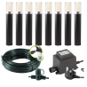 Techmar Garden Lighting UK Outdoor Lights Low Voltage Arco 40 LED Garden Post Light Bundles - 8 Light Kit. 3