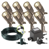 Techmar Minus Plug & Play LED Garden Spotlight Bundle - 8 Light Kit