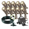 Techmar Minus Plug & Play LED Garden Spotlight Bundle - 10 Light Kit