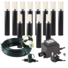 Techmar Garden Lighting UK Outdoor Lights Low Voltage Arco 40 LED Garden Post Light Bundles - 12 Light Kit. 3