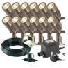 Techmar Minus Plug & Play LED Garden Spotlight Bundle - 12 Light Kit