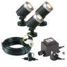 Techmar Arcus 12V Plug & Play Garden Spotlight Bundle - 3 Light Kit