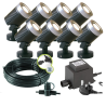 Techmar Arcus 12V Plug & Play Garden Spotlight Bundle - 8 Light Kit