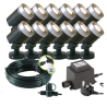 Techmar Arcus 12V Plug & Play Garden Spotlight Bundle - 12 Light Kit